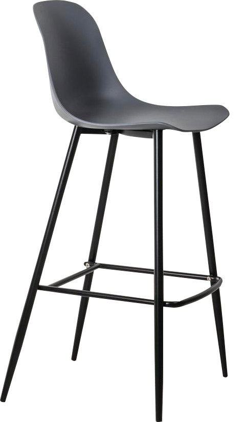 Set 2 Sgabelli 47x37xH103 cm in Polipropilene e Metallo Frida Grigio Scuro