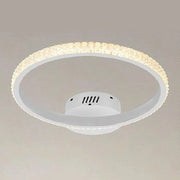 Trade Shop - Plafoniera Led 28w Bianco Cerchio Effetto Cristallo Luce Calda Naturale Fredda 31746 -