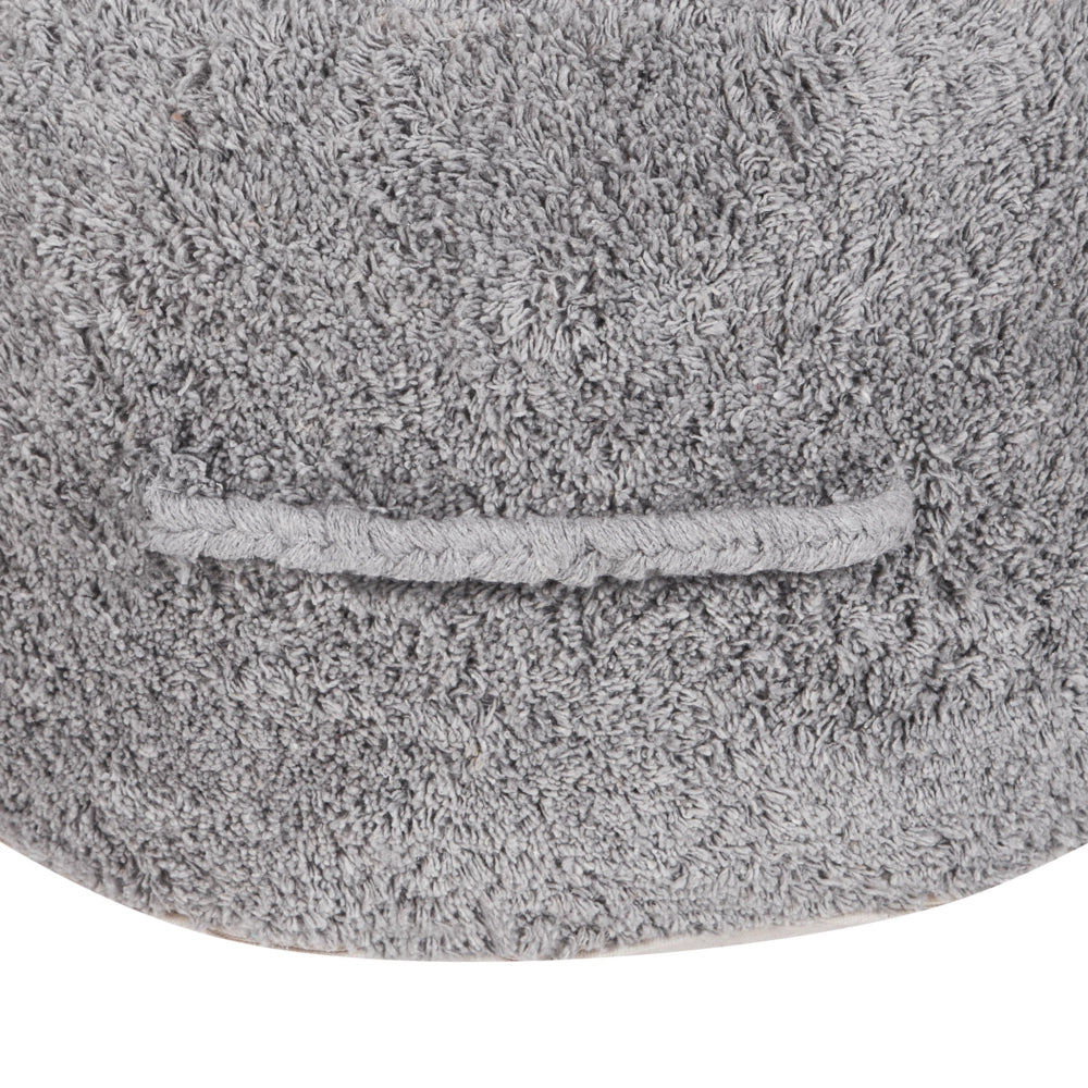 Pouf grigio in cotone 50 x 35 cm Seduta decorativa fatta a mano in stile moderno Boho Soggiorno Camera da letto