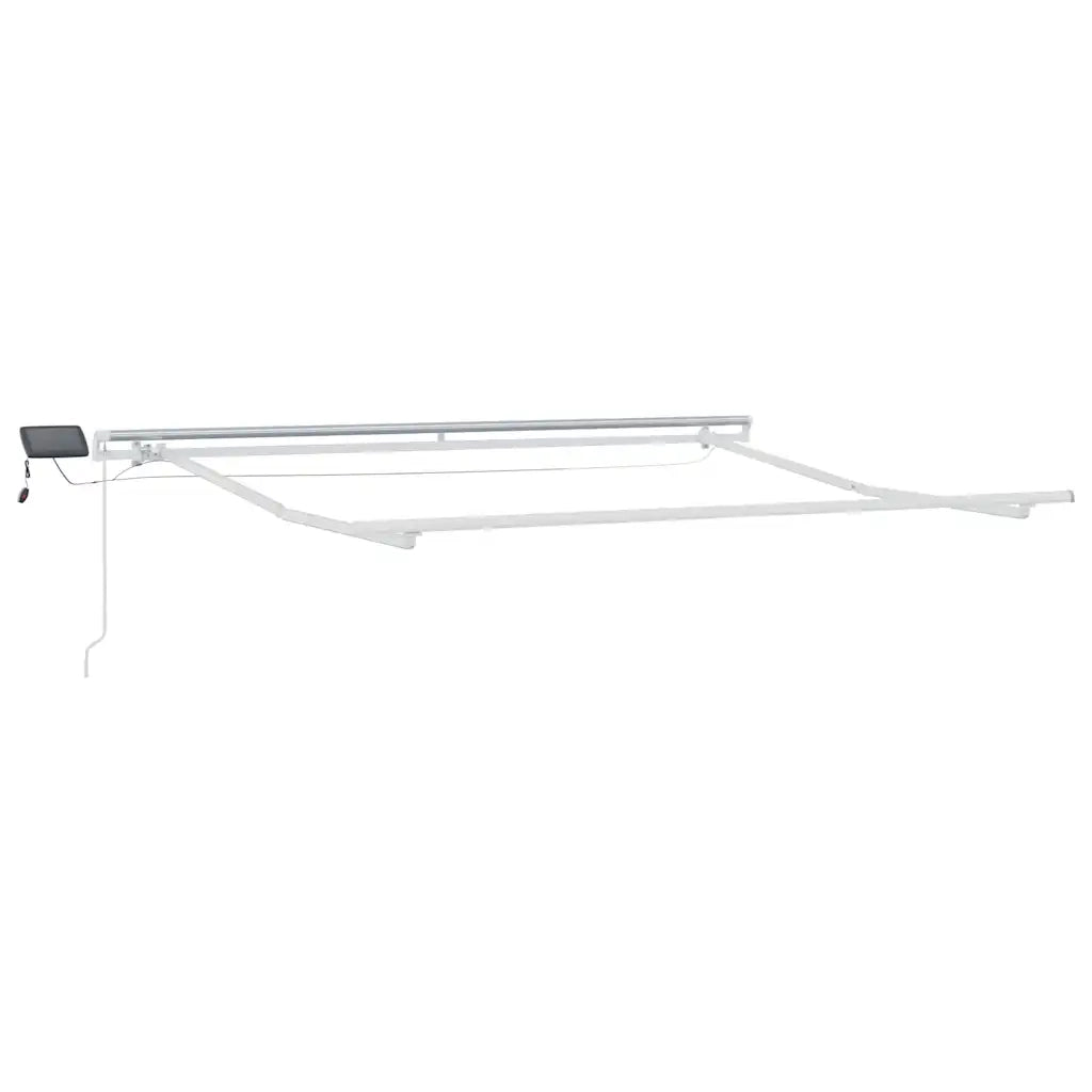 Tenda Retrattile Manuale con LED-Tenda parasole per balcone 300x250cm Marrone