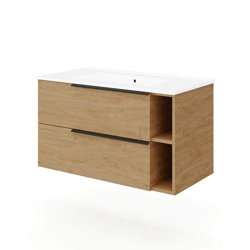 Base sospesa con cassetti cm 90 mod. LOFT - Rovere Naturale