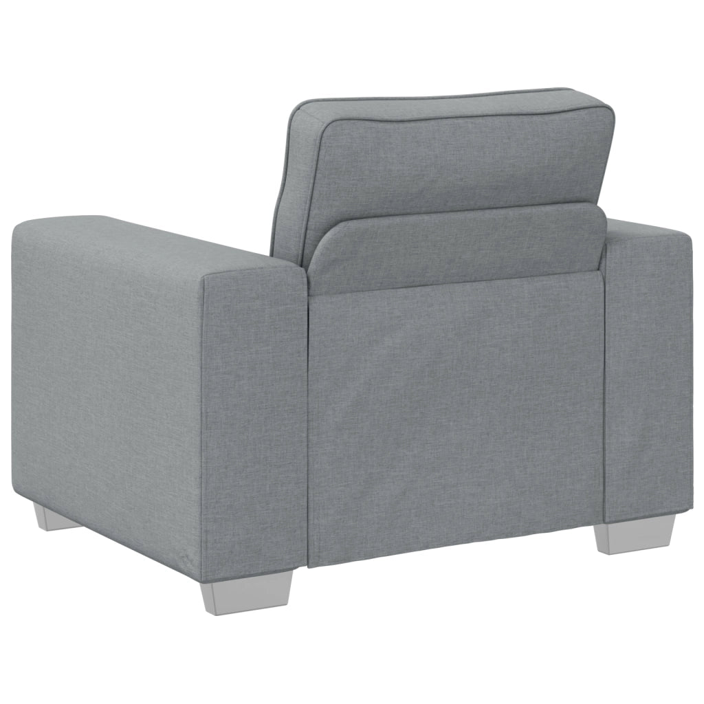 Set Divano 3 Pezzi con Cuscini Grigi Chiari