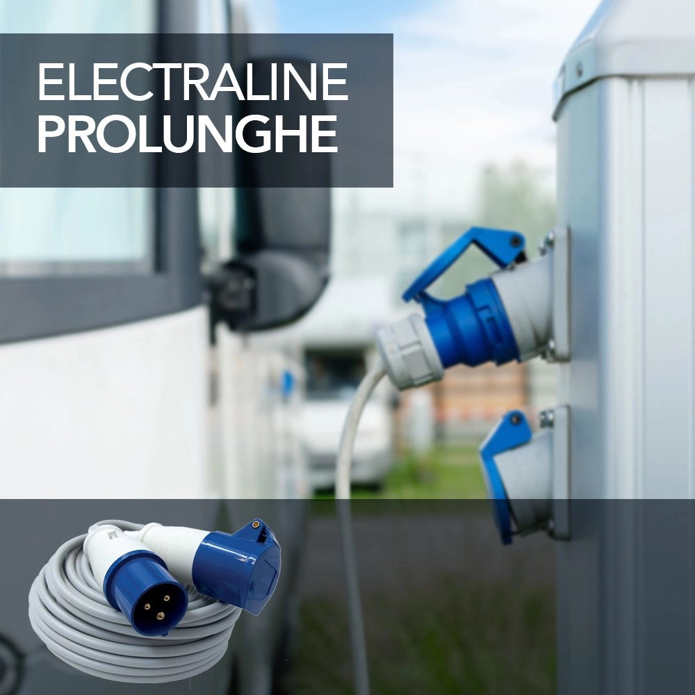 PROLUNGA INDUSTRIALE BLU ELECTRALINE  2P+T 16A IP44 n°XMMQ 3X1.5 MT 20