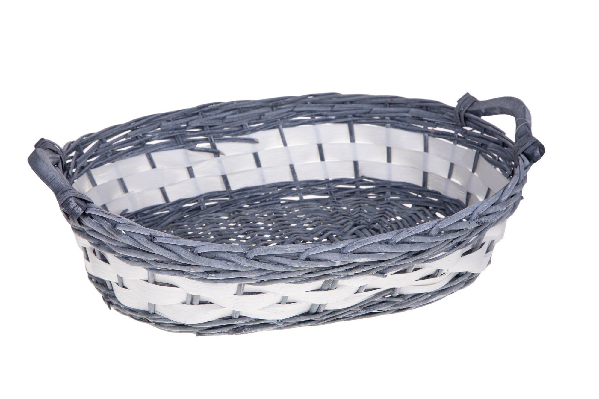 Set 2 Cesti Ovali con Manici 50x35x14 cm