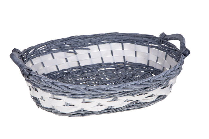 Set 2 Cesti Ovali con Manici 50x35x14 cm