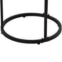 Set di 2 Tavolini da Salotto Rotondi, Tavolini Impilabili in MDF e Metallo, Design Salvaspazio, Tavolo Grande: 50 x 70,5 cm, Tavolo Piccolo: 45,5 x 44 cm, Naturale