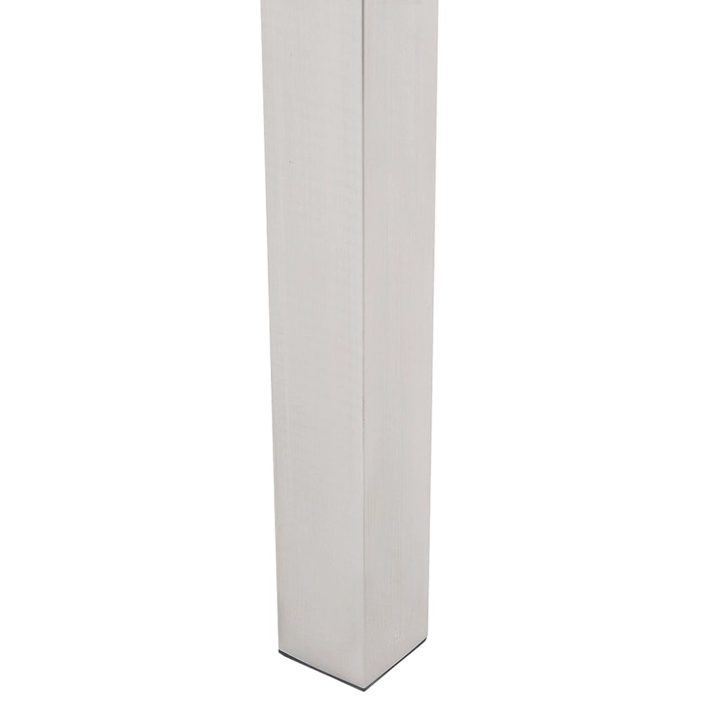 Tavolo da Giardino Granito Nero Gambe in Acciaio color Argento 180 x 90 cm