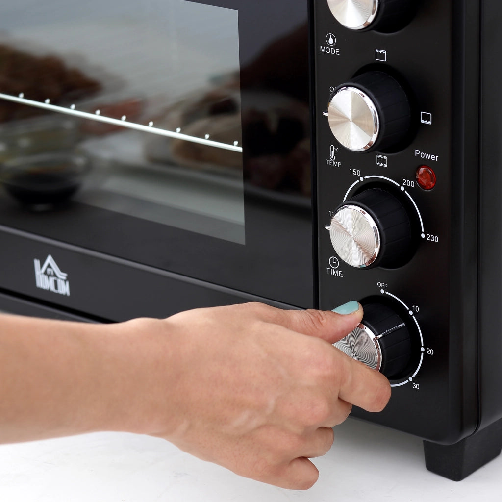 Forno Elettrico da Tavolo 32L 1600W ¨C Xylo ¨C 3 Modalit¨¤ Calore Timer Temperatura Regolabile 52x38x34cm Nero