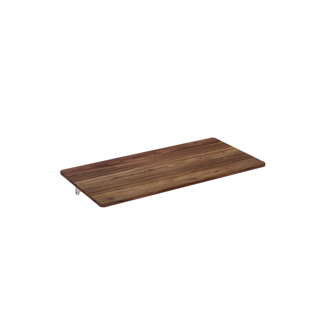Tavolo pieghevole da parete in MDF; noce