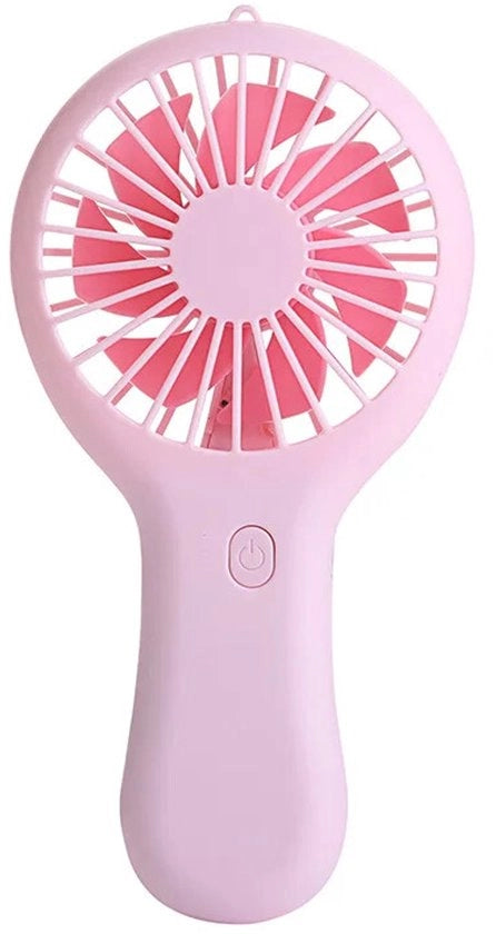 Miniventilatore portatile, piccolo ventilatore USB caricabile, ventilatore portatile - rosa