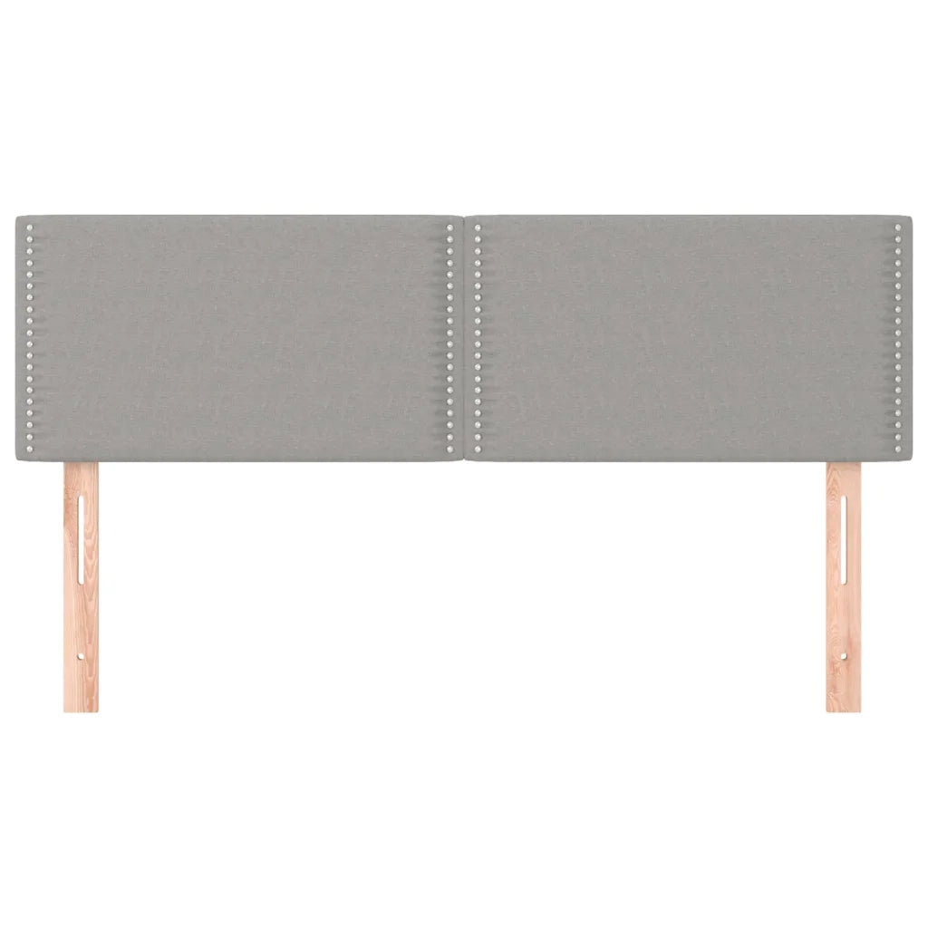 Testiera Grigio Chiaro 144x5x78/88 cm in Tessuto 345924