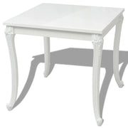 Tavolo da Pranzo | Tavolo da cucina 80x80x76 cm Bianco Lucido