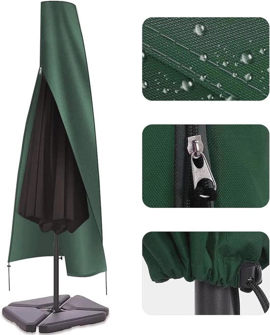Ombrelli da giardino per diametro 2,5-4 m - Impermeabile 600D Oxford con chiusura a cerniera e corda di tiraggio