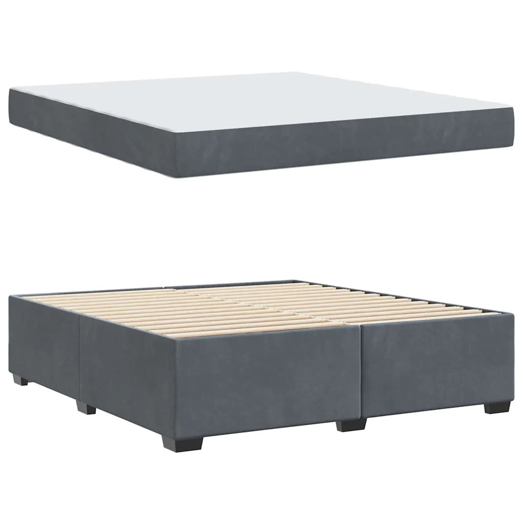 Struttura del letto Grigio scuro 180 x 200 cm Tessuto