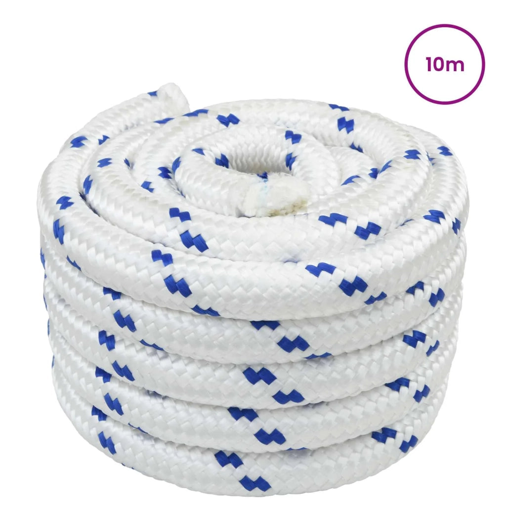 Corda da Barca 10 m 3 Bianco e Blu PP