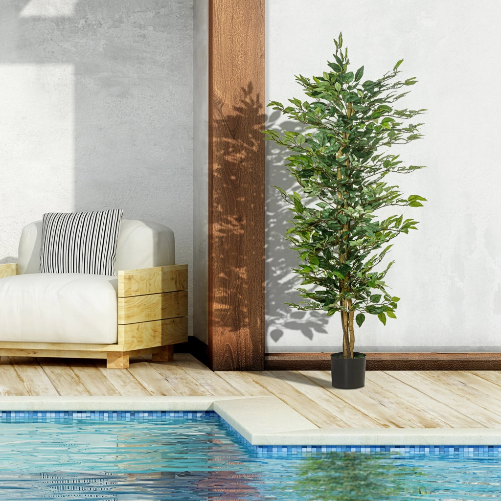 Pianta Finta Ficus ¨C zephmum ¨C Verde con Vaso 150cm