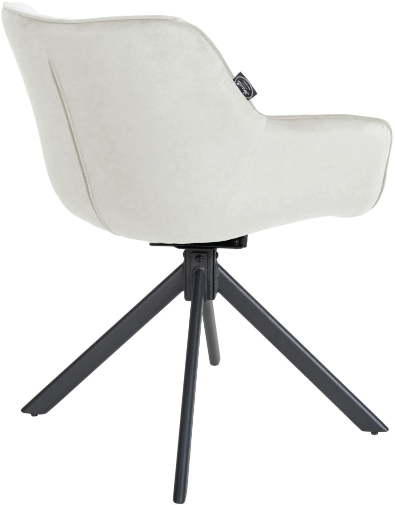 Sedia da pranzo Westport Velvet crema
