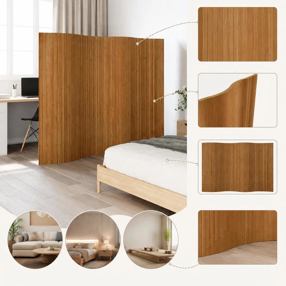 Screen Brown 165x250 Cm Bamboo