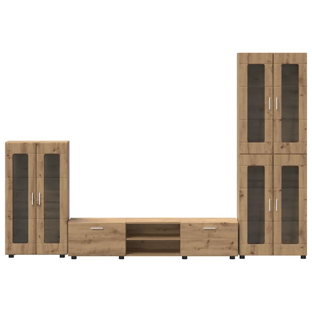 Set mobile TV FLORIN 3 pcs Rovere artigianale Legno multistrato 3397963