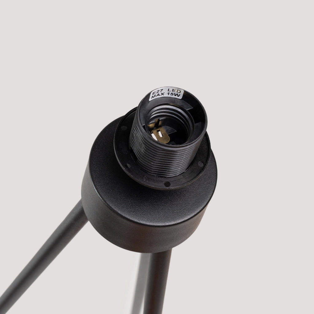 Lampada da terra treppiede in feltro beige E27 BARDEO