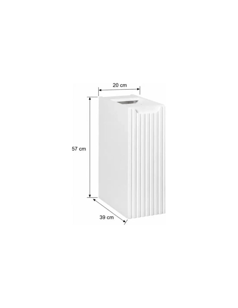 Mobile da bagno VANO – Bianco – L20 × P39 × H57 cm – Da appendere – Bagno