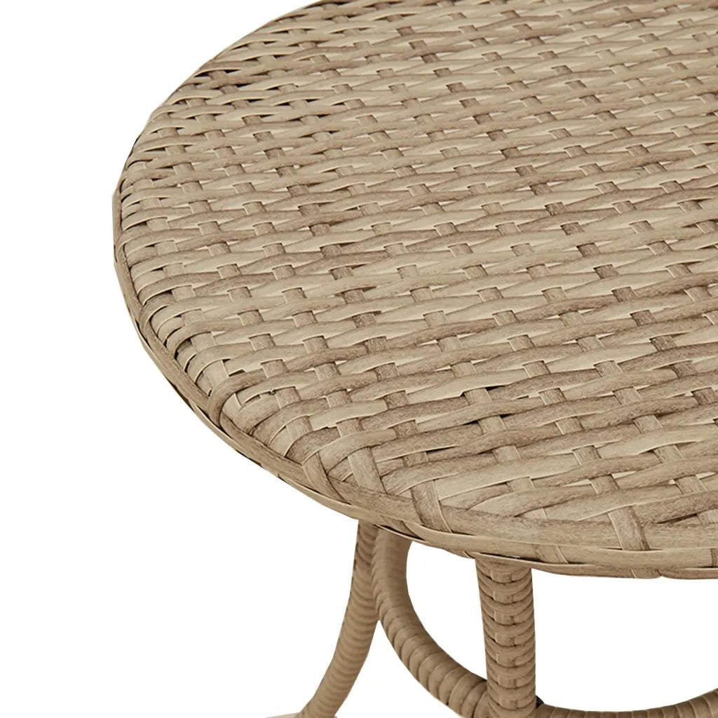 Set da Bistr¨° 3 pz | Set Salotto da Giardino con Cuscini Beige in Polyrattan