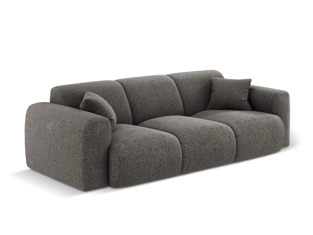 Cosmopolitan Design - Divano "Nolio" 3 posti in ciniglia grigio 