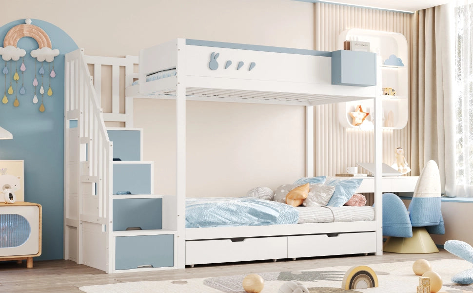 Letto a castello con funzioni integrate legno 90x200 cm