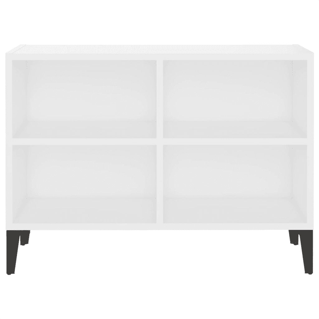 Mobile TV con Gambe in Metallo Bianco 69,5x30x50 cm 805932
