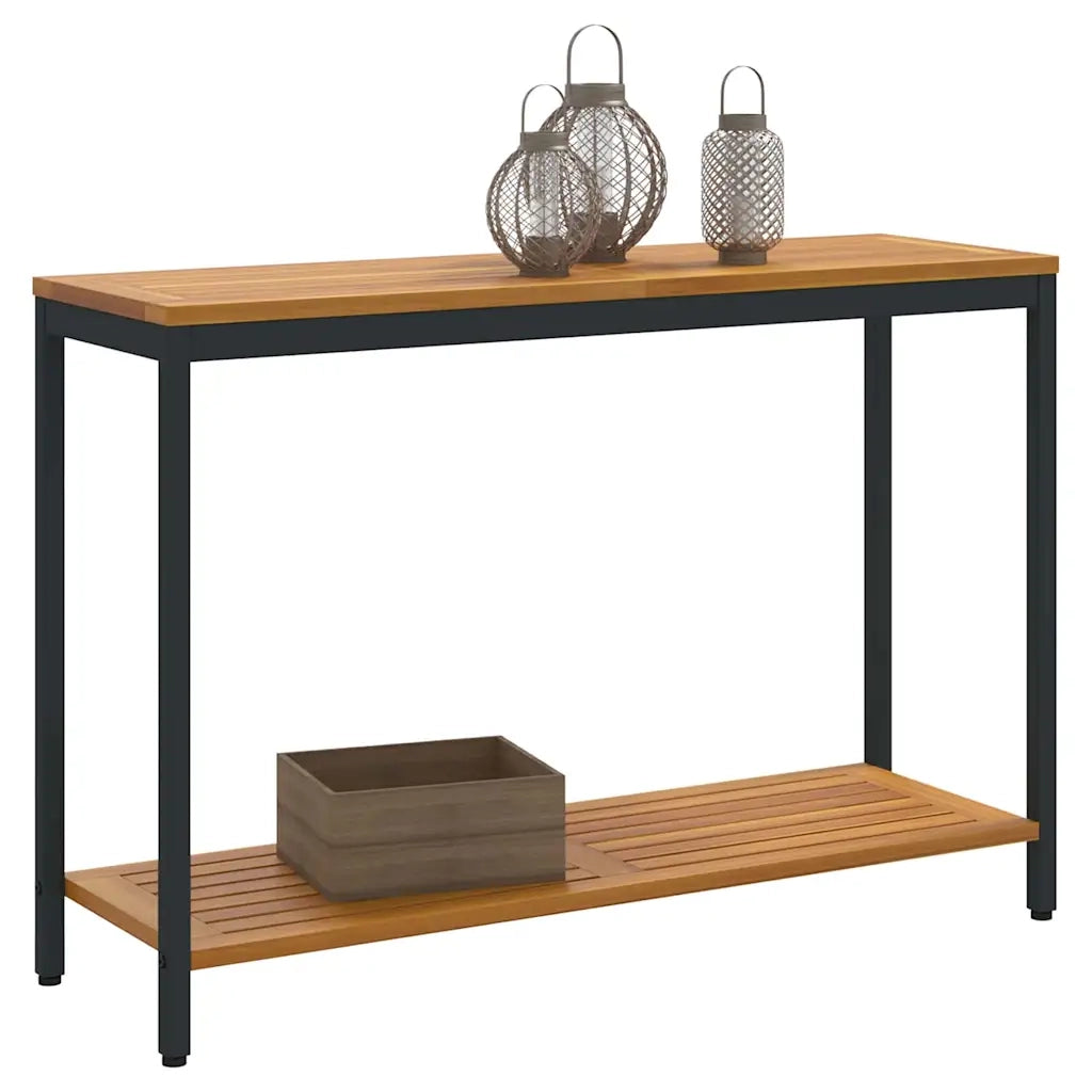 Tavolo da Esterno Naturale e Nero 110 x 35 x 75 cm 4010607