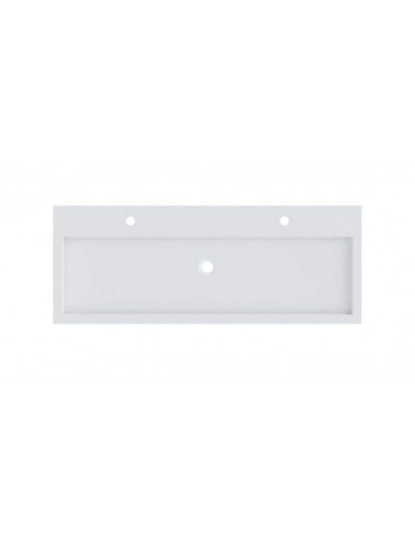 SPRING VOW RIHO lavabo 100x46x8 cm 2 fori in marmo composito