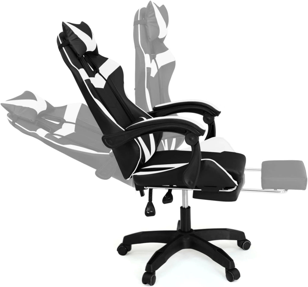 Sedia gaming, sedia ufficio nero e bianco ALEX