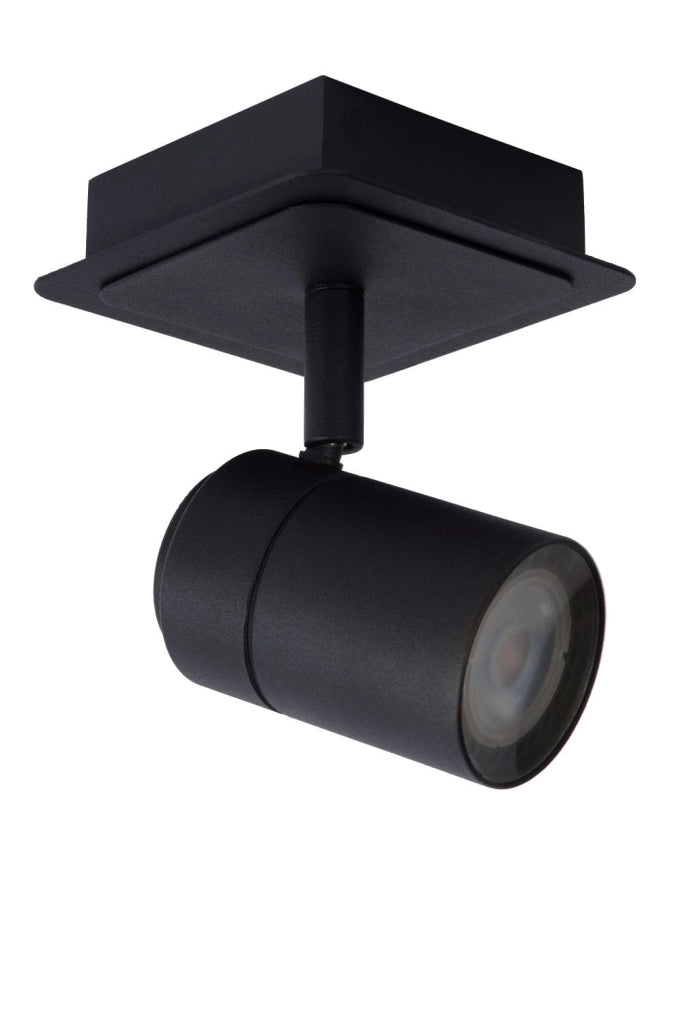 Faretto Lucide Lennart nero GU10 5W LED 3000K IP44