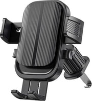 Telefonino per auto, 360 gradi girevole, per installazione interna, con rilascio a un tasto, pannello in legno, vetrata, supporto per smartphone rotativo, supporto intelligente per auto, posizionamento con una mano.