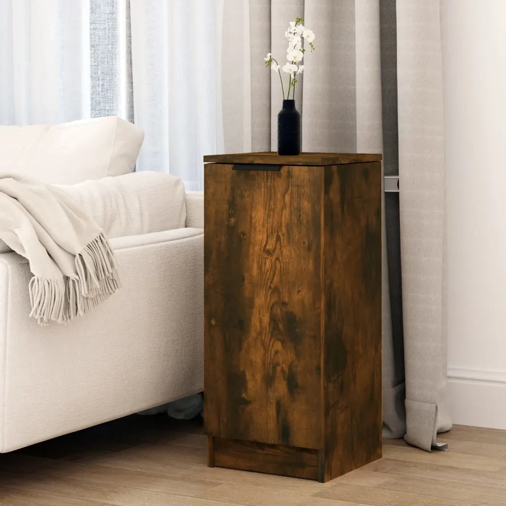 Credenza | Madia | Buffet da pranzo | Armadio da pranzo Rovere Fumo 30x30x70 cm in Legno Multistrato