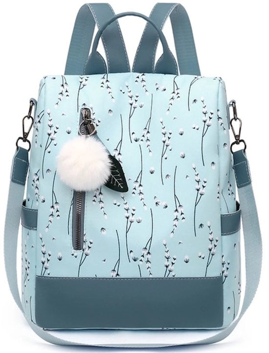 Borsa da donna, modello di tasca, antifurto, poliestere, hanger, blu, 33 x 29 x 14 cm