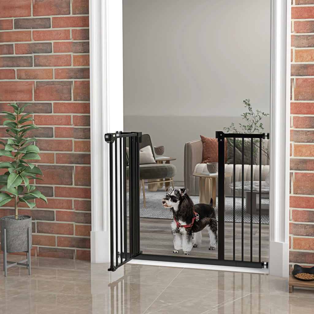Cancello di sicurezza per cani ¨C Minimal ¨C Nero, metallo, 74-80/87-94 cm