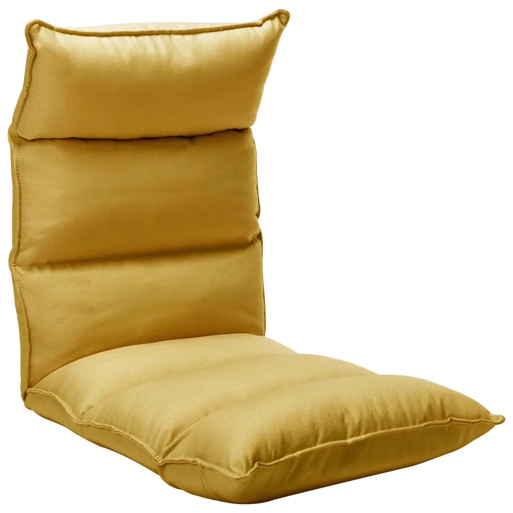 Sedia a Sdraio da Terra Pieghevole Giallo Senape in Tessuto cod mxl 69120