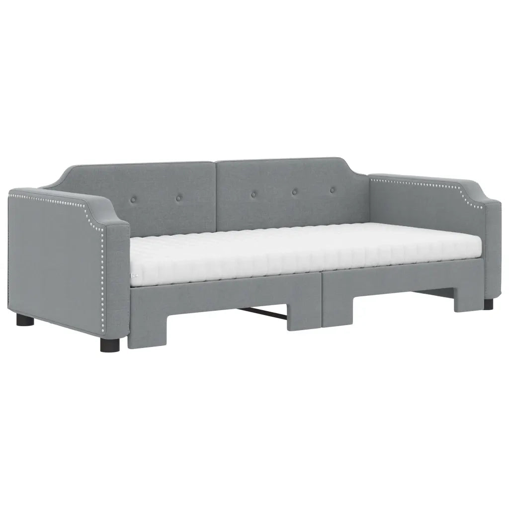 Divano Letto Estraibile Materassi Grigio Chiaro 90x200 Tessutocod mxl 106634