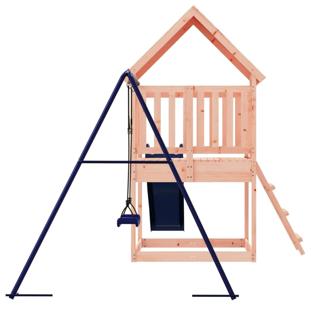 Area giochi all'aperto con altalene scivolo e robuste strutture per arrampicarsi  giochi da giardino 494 x 235 x 228 cm legno massello di abete Douglas 02_0004634