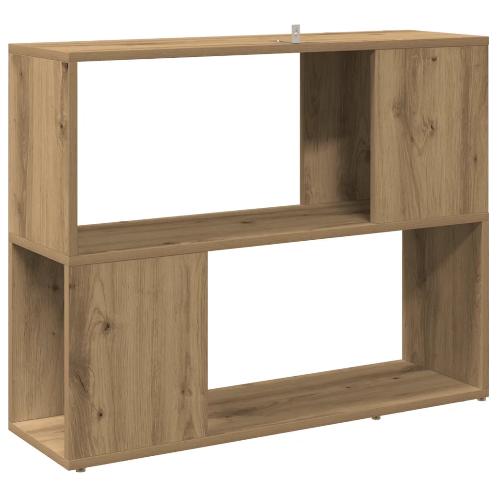 Libreria Divisorio-Scaffale per Libri-Mobile di Stoccaggio Rovere Artigianale 80x24x63 cm
