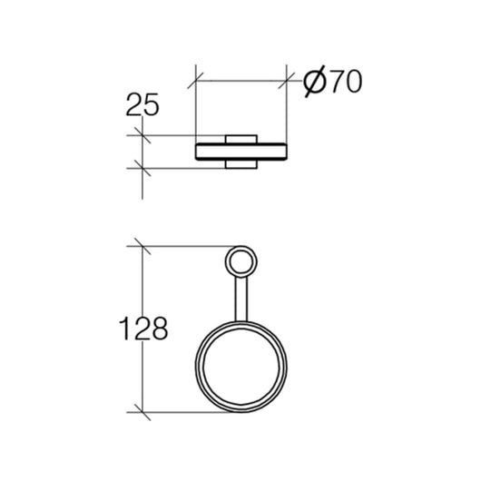 Lineabeta - Supporto per piantana attrezzabile Ranpin in ottone cromato