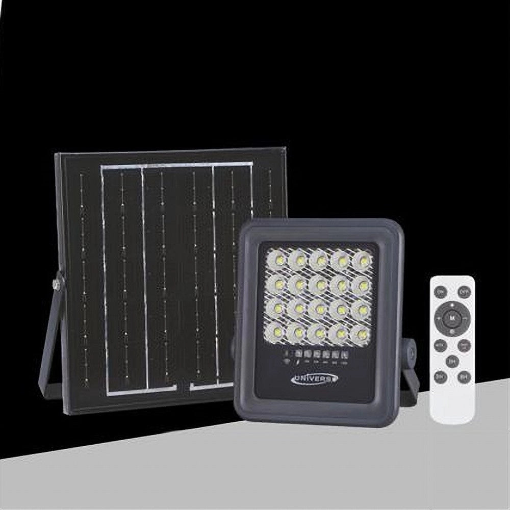 Trade Shop - Faro A Led 50 Watt Con Pannello Solare Luce Naturale 4000k Telecomando Tk09-50w -