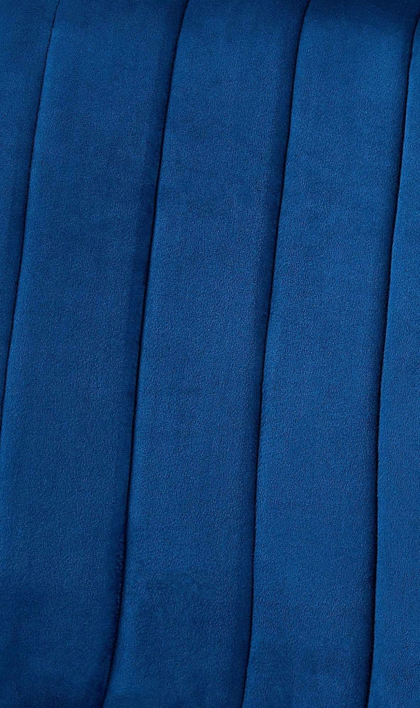Set di 4 sedie Dijon blu,Velluto