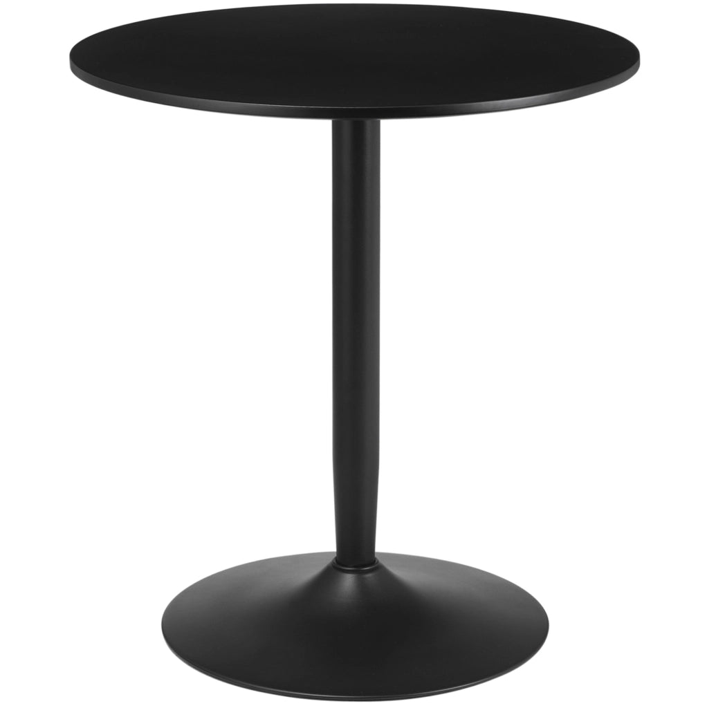 Tavolo rotondo da pranzo ?70x75 cm; in MDF e acciaio; nero