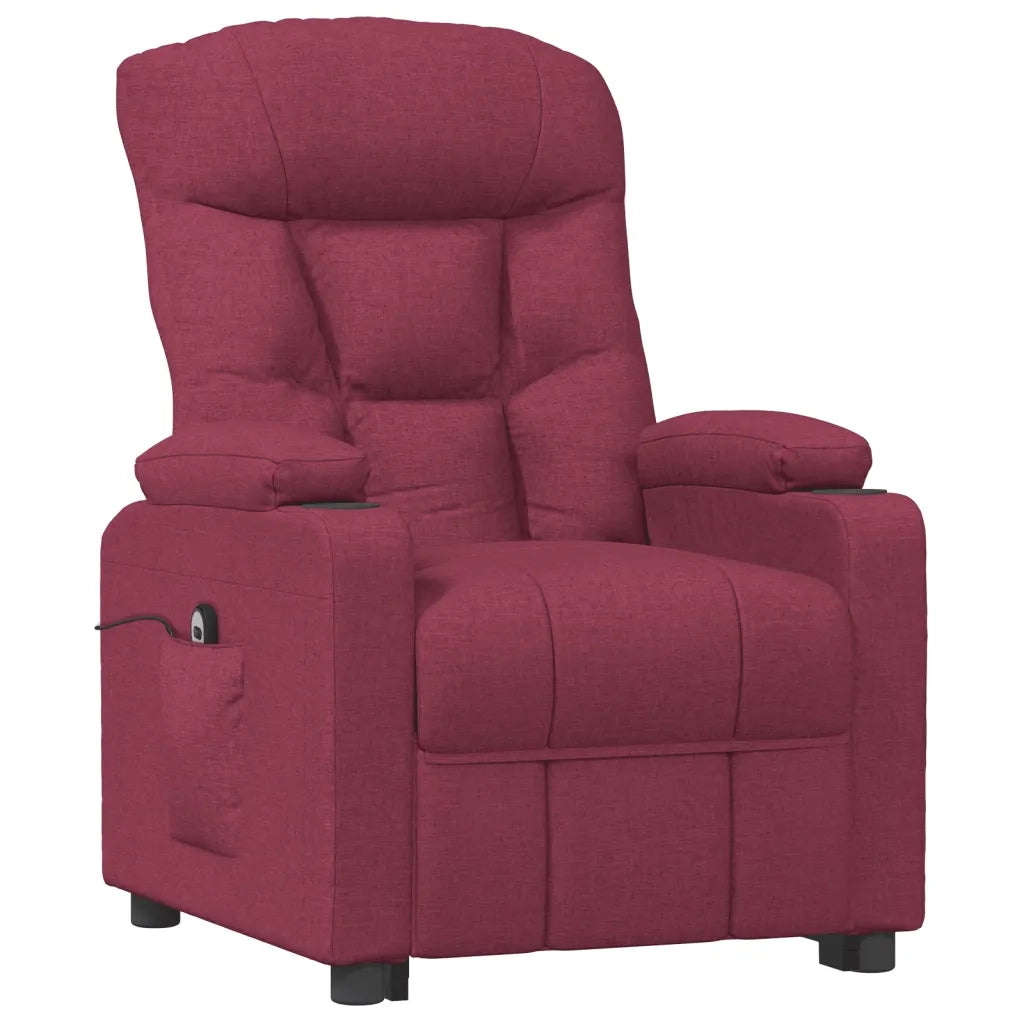Poltrona Elettrica Reclinabile Rosso Vino in Tessuto cod mxl 62923