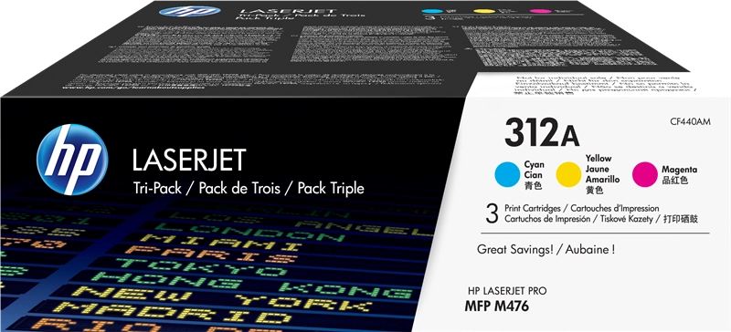 HP Cartuccia Toner ciano Tri-Pack 312A