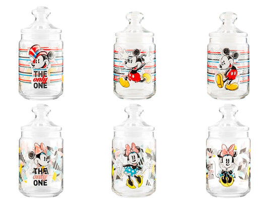 Barattolo mickey the only one in vetro decorato lt 1