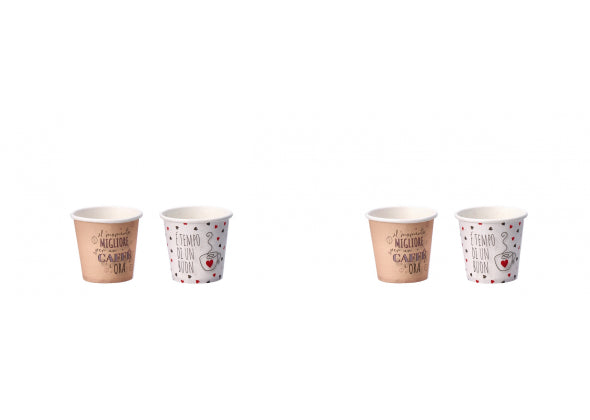 Set 50 tazzine da caffè monouso 