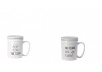 Tisaniera in ceramica con coperchio e filtro